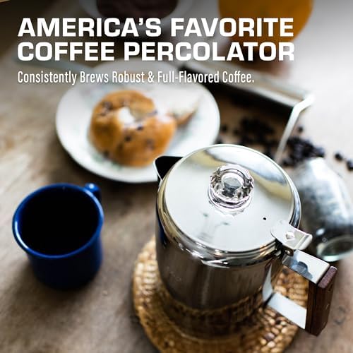COLETTI Bozeman Induction Coffee Maker — Percolator Coffee Pot, Coffee Percolator – Brews 3 Kinds of Ways: Fire, Stovetop, & Induction (9 Cup)