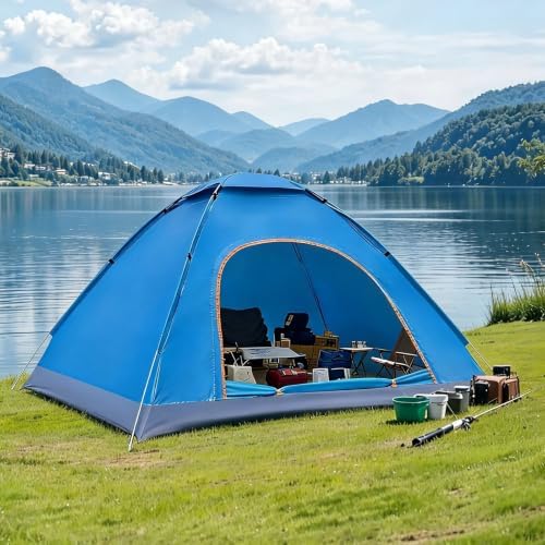 2 Person Pop Up Camping Tent Instant Setup Shelter with Top Cover