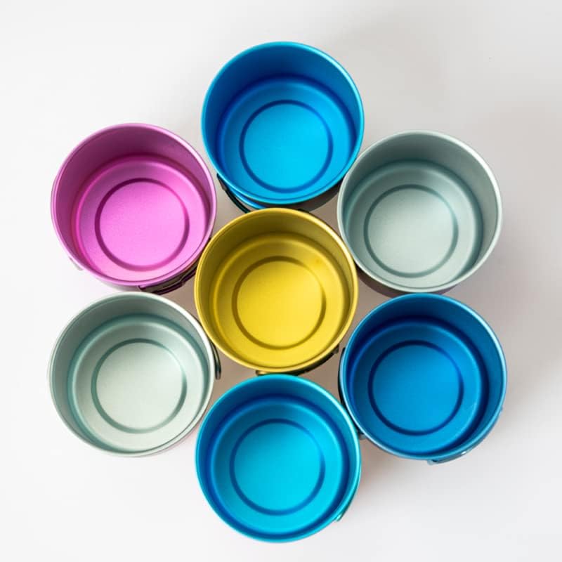 Titanium Camping Pot Mug 15oz (420ml) with Lid and Foldable Handle – Ultralight Camping Cup for Hiking, Backpacking, Outdoor Cooking, Silver