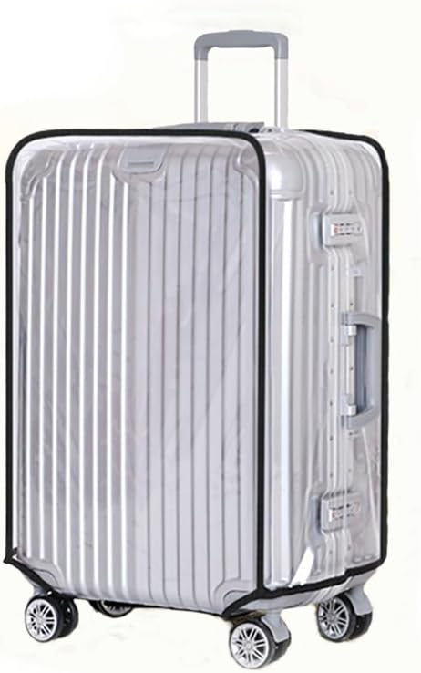 JenKin Luggage Protector Suitcase Cover PVC Waterproof Travel Suitcase Fits Most 20" to 30"(24" (16.1" L x 11.0" W x 24.0" H))