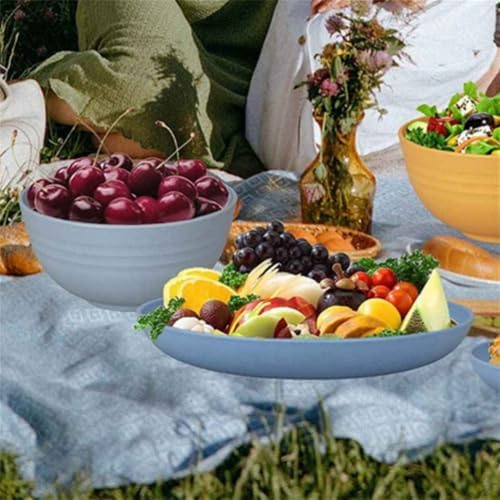 for 48-piece shatterproof Cutlery Set Applicable to 4 People, Camping Plate and Bowl Set, Picnic Cutlery Set, Dinner Plate
