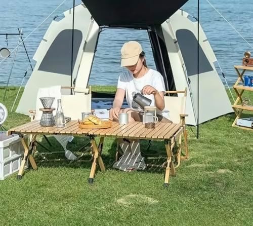 Pop Up Waterproof Camping Tent for 2 People with Sun Protection, Easy Set-Up, 2 Doors, 4 Windows, and 6-Sided Ventilation, Hexagonal