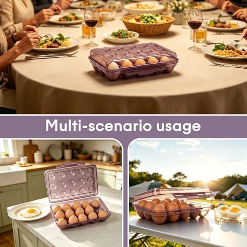 15 Grid Egg Storage Box for Refrigerator Kitchen Camping RV