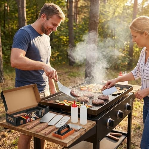 BBQ Tool Set, Stainless Steel Grill Accessories with Carrying Case, Outdoor Cooking Utensils for Camping, Tailgating, Backyard BBQ(135PC)