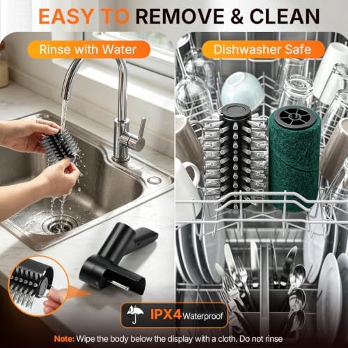 Electric Grill Brush for Outdoor, Portable BBQ Grill Cleaner