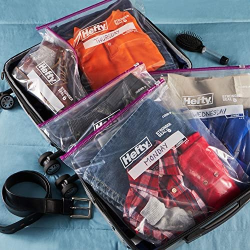 Hefty Slider Jumbo Storage Bags, 2.5 Gallon Size, 12 Count (Pack of 2)