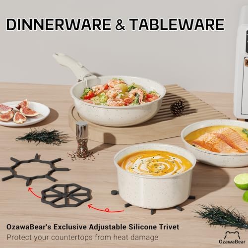 23 Pcs Pots and Pans Set Non Stick, Detachable Handle Cookware