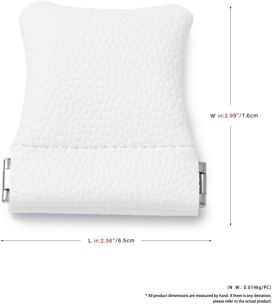 2 Pack PU Leather Slim Engagement Wedding Ring Pouch Leather Jewelry Pouch Christmas,Wedding Party Favor Gift Bag(White)