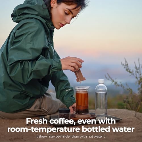 D1 Camping Coffee Maker with 60-Count Filter Paper, 8oz Extra Small Portable Cold Brew & Espresso Coffee Press, French Press, Pour-Over & Espresso Style Manual Brewer,