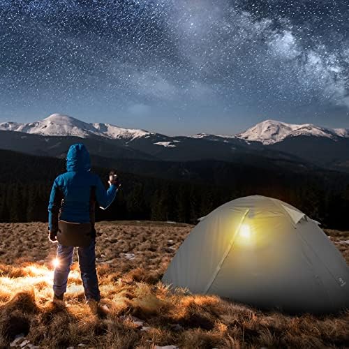 Bessport Camping Tent 1/2 Person Tent Waterproof Two Doors Backpacking Tent Easy Setup Lightweight for Outdoor, Hiking Mountaineering Travel