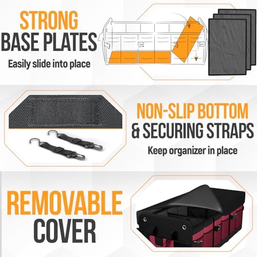 FORTEM Trunk Organizer - Collapsible Car Organizer & Storage Bag for SUVs