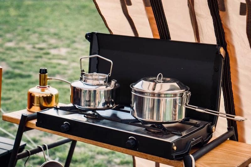 Fire Maple Antarcti S/S Kettle Pot Combo Set | 18-8 Stainless Steel | all Steel Construction | Ideal for Camping Bushcraft Use | Compact Cookware Set
