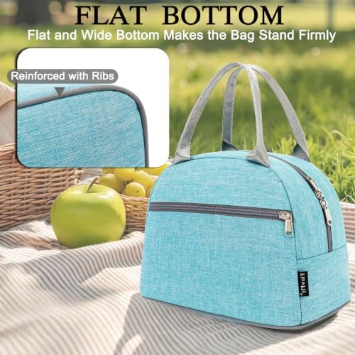 FlowFly Insulated Lunch Cooler Bag - Tote Bag Organizer for Women/Men, Sea Blue