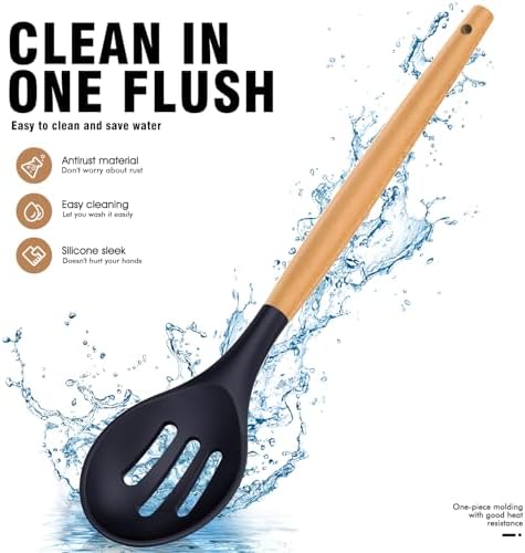 Silicone Kitchen Utensils Set, Heat-Resistant Cooking Utensils, BPA-Free