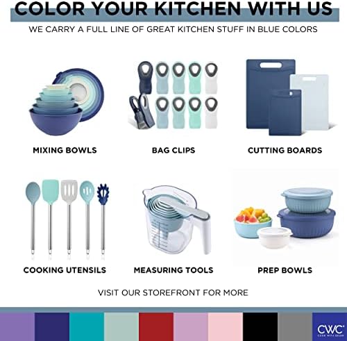 COOK WITH COLOR Silicone Cooking Utensils, Kitchen Utensil Set, Easy to Clean Silicone Kitchen Utensils, Cooking Utensils for Nonstick Cookware, Kitchen Gadgets Set, Mini, Navy