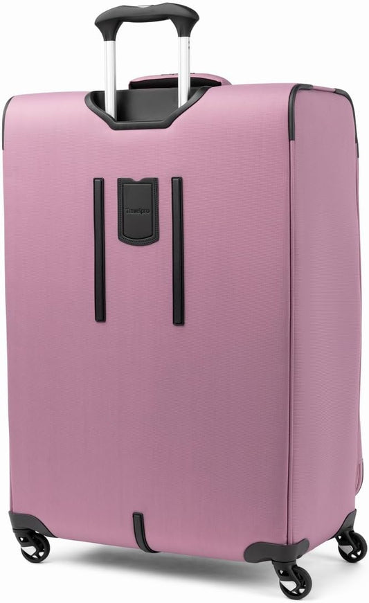 Travelpro Maxlite 5 Softside Expandable Checked Luggage with 4 Spinner Wheels, Lightweight Suitcase, Men and Women, Orchid Pink Purple, Checked Large 29-Inch