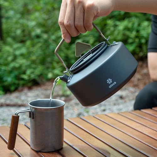 ALOCS Camping Kettle 1.1L Lightweight Camp Kettle