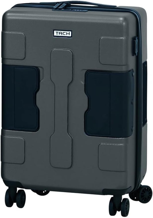 TACH V3.1 Hard Shell Carry On Luggage 20 inch | Carry on Luggage with Spinner Wheels & Patented Built-In Connecting System | One Piece Rolling Suitcase Links 9 Bags At Once (Grey)