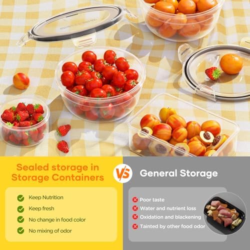 52 PCS Food Storage Containers with Lids Airtight (26 Lids & 26 Containers)
