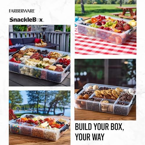 Farberware Snacklebox 11 x 16 Inch Bamboo Cutting Board with Lid