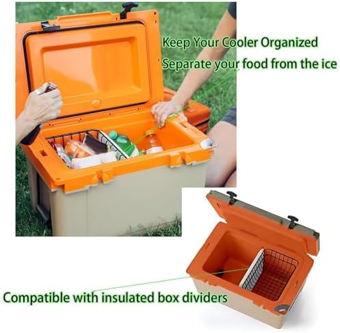 Cooler Basket, with Wire Design, Steel Alloy, Rust-Resistant Cooler Organizer, Portable Ice Insert, for Camping, Fishing, Tailgating