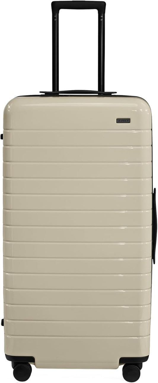 Away Large Trunk Luggage, 31 Inch Hardside Suitcase with Spinner Wheels, Lightweight & Durable, TSA Lock, Ideal for Long Trips, Salt White