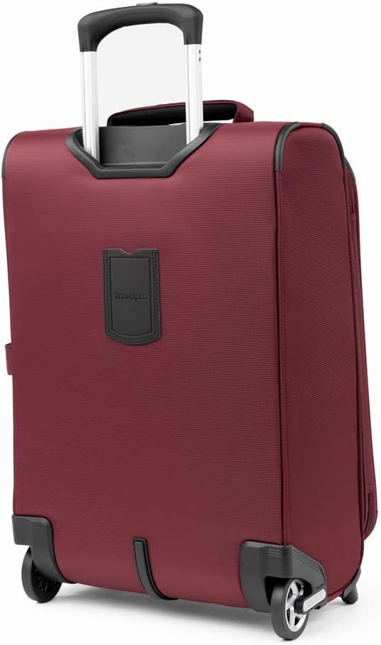 Travelpro Maxlite 5 Softside Expandable Upright 2 Wheel Carry on Luggage, Lightweight Suitcase, Men and Women, Burgundy, Carry On 22-Inch