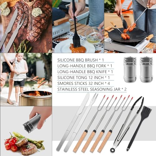 Wesqunie Silicone Cooking Utensils Set, Cookware Set for Outdoor Camping