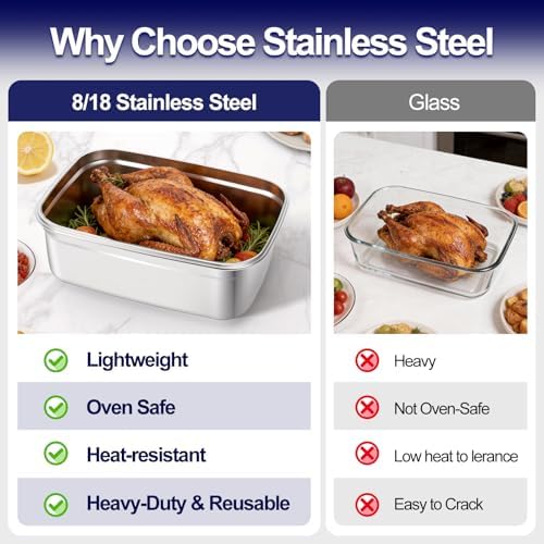 QCQHDU Kimchi Containers, Stainless Steel Food Storage Containers with Lids
