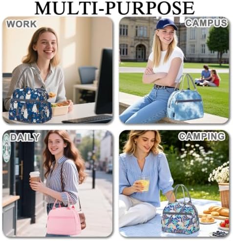 FlowFly Insulated Lunch Cooler Bag - Tote Bag Organizer for Women/Men, Alpaca