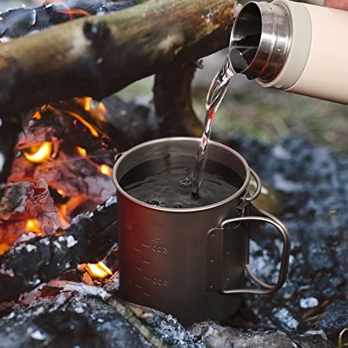 TOMSHOO 750ml/25oz Titanium Mug Camping Titanium Pot with Lid