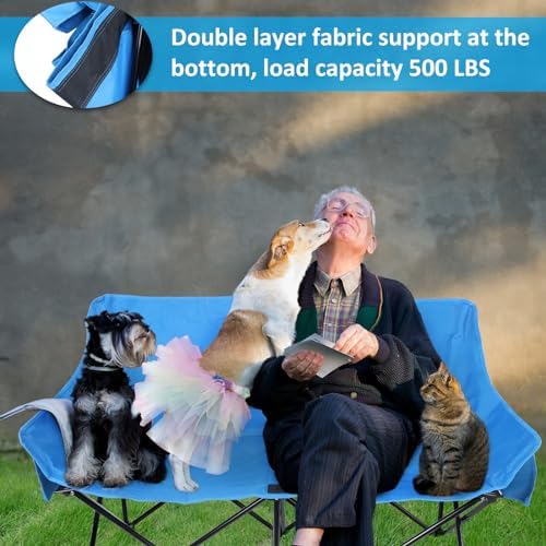 Leonyo Double Camping Chairs, Oversized 2 Person Camping Chair for Adults
