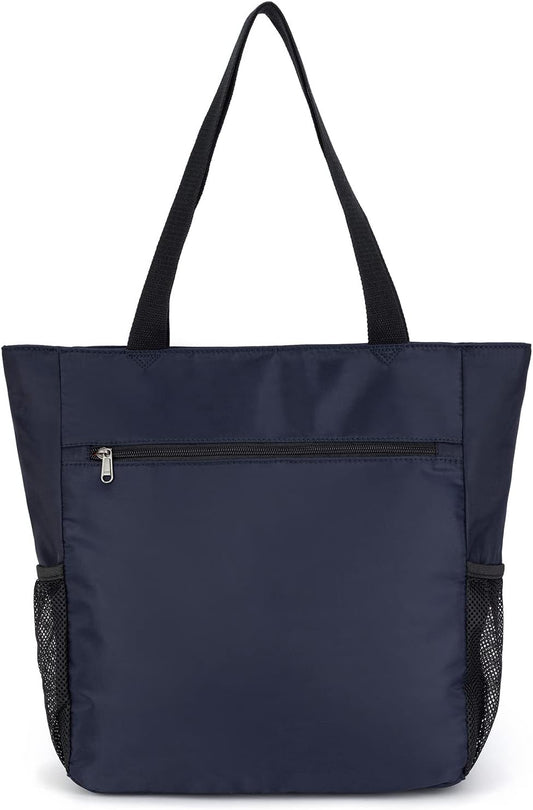 ETidy Large Capacity Foldable Tote Bag With Zipper Water-resistant SandproofWomen Beach Bag Handbag GymBag Travel ShoppingBag