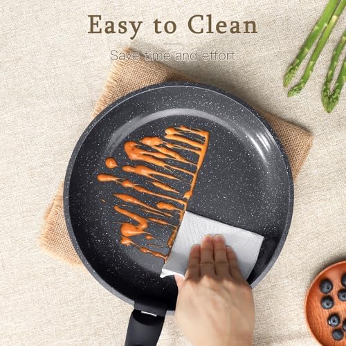 GIPP Pots and Pans Set Non Stick,Kitchen Cookware Set Detachable Handle, Non Toxic Cooking Pan Set with Frying Pans Set,RV Cookware Sets for All Stoves,Dark Grey,21PCS