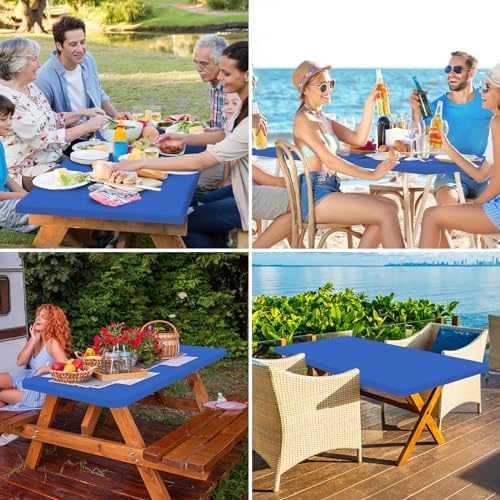 homing Square Table Cloth Cover 34" x 34" Blue Elastic Fitted Tablecloth
