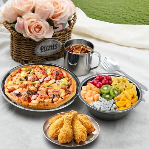 29pcs Stainless Steel Camping Tableware Kit for 4