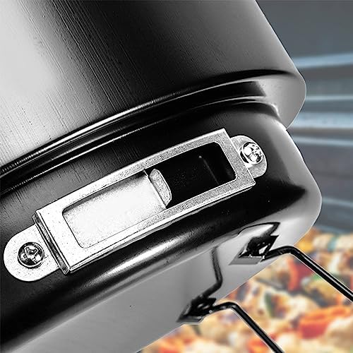 10" Portable Round Barbecue BBQ Charcoal Grill with Handle for Outdoor Home Kitchen BBQ Picnic Camping