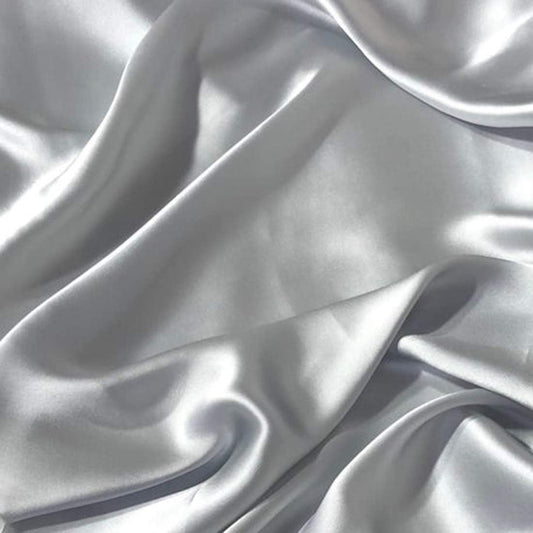 100% Mulberry Silk Crib Sheet for Baby Hair, Standard Crib Mattress Sheet for Boys & Girls, Soft Smooth Breathable Baby Crib Fitted Sheets 28x52, Light Grey