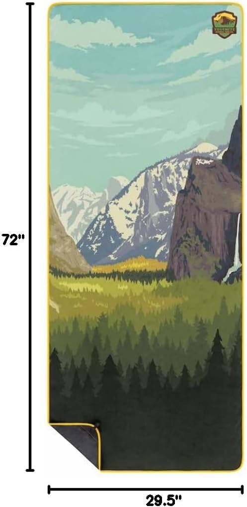 Rumpl Tech Towel Quick-Dry Towel for Travel, Beach, and Camp, Yosemite National Park