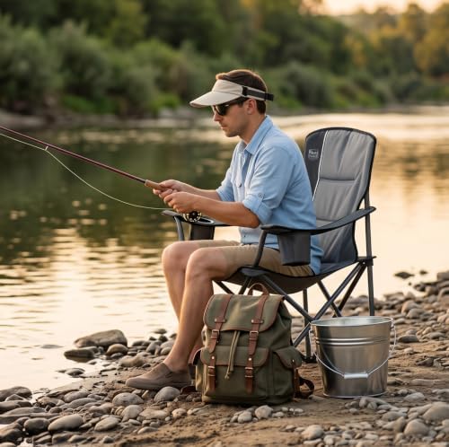 Timber Ridge 2 Pack Oversized Folding Camping Chair for Adults