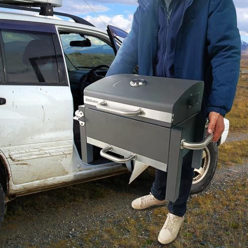 Portable Charcoal Grill, Outdoor Tabletop Charcoal Grill for Camping