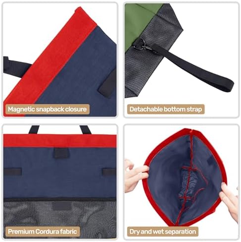 Living in a Bubble Wet Dry Laundry Bag – Portable Waterproof Laundry Hamper for RV, Campervan & Travel – Foldable Clothes Organizer with Separate Wet & Dry Compartments