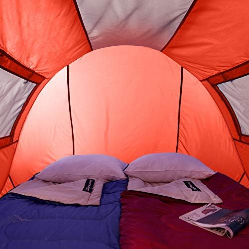 Pop-up Tent 2 Person, Water Resistant Barrel Style Tent for Camping with Rain Fly and Carry Bag, Sunchaser 2-Person Tent by Wakeman Outdoors (Red)