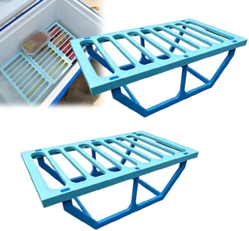 Cooler Food Shelf Compatible with Coleman Chiller 48QT Cooler, Elevated Organizer Rack Keeps Food Above Ice, Camping Picnic Fishing Cooler Accessory, Storage Platform