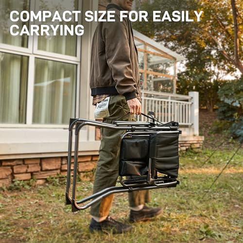 EVER ADVANCED Portable 30.7" Seat Height Tall Camping Directors Chair