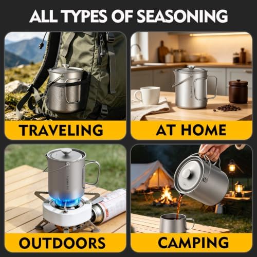 TII ZING Pure Titanium Portable Coffee Press 750ML