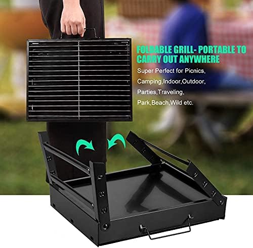 Portable BBQ Charcoal Grill Smoker for Outdoor Camping Picnics