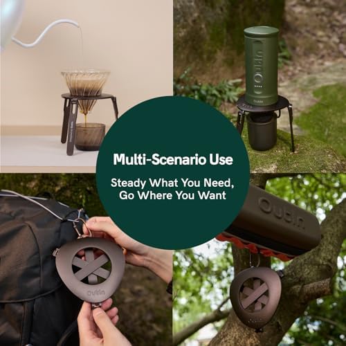 OutIn Ultra-Portable Foldable Coffee Stand with Carabiner