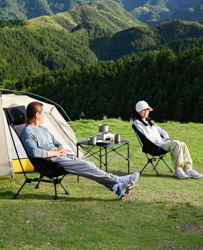 iClimb Lightweight Stable Alu. Folding Square Table Roll Up Top (Nature, M)