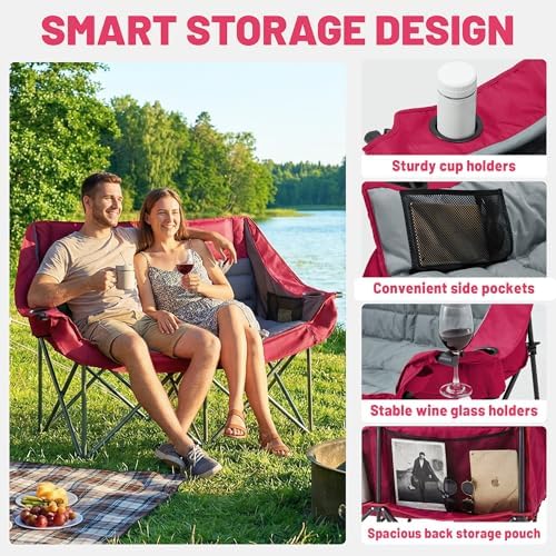 Youtanic Oversized Extra Large Double Padded Camping Chair up to 660lbs